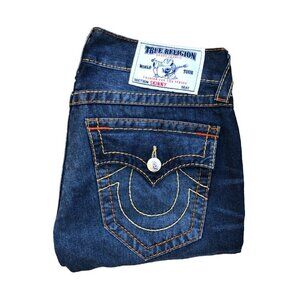 Vintage True Religion Jeans Size 31 SKINNY BIG T Blue